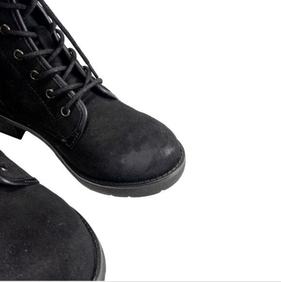 Rock & Candy by Zigi Hurley Faux Suede Ankle Lace-up Boots Black 7 - Picture 8 of 9